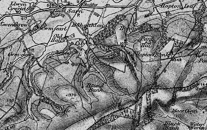 Old map of Black Bank in 1899