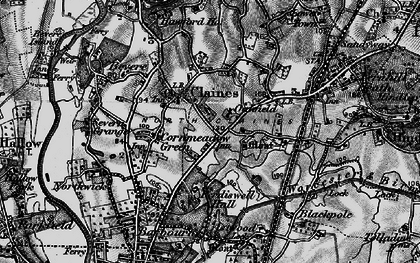 Old map of Claines in 1898
