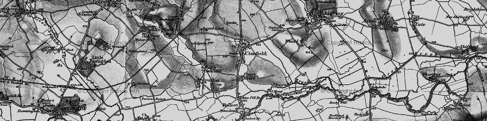 Old map of Clanfield in 1896