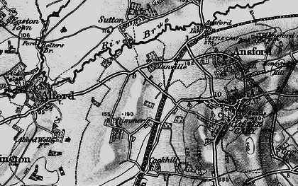 Old map of Blackworthy Hill in 1898
