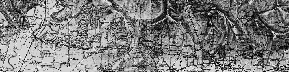 Old map of Clapham in 1895