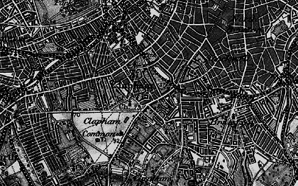 Old map of Clapham in 1896