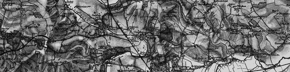 Old map of Clapham Green in 1896