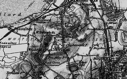 Old map of Clapham Hill in 1895