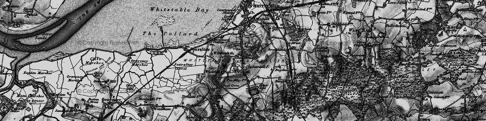 Old map of Clapham Hill in 1895