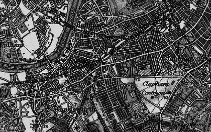 Old map of Clapham Junction in 1896