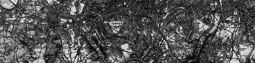Old map of Clapham Park in 1896