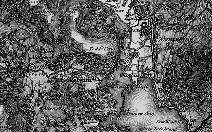 Old map of Todd Crag in 1897