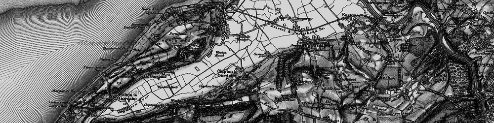 Old map of Clapton in Gordano in 1898
