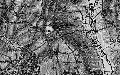 Old map of Clapton-on-the-Hill in 1896