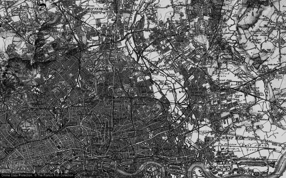 Old Map of Clapton Park, 1896 in 1896