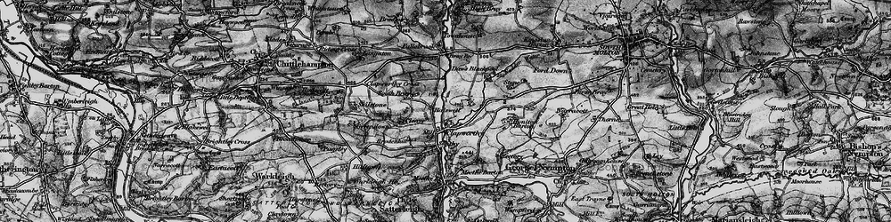Old map of Clapworthy in 1898