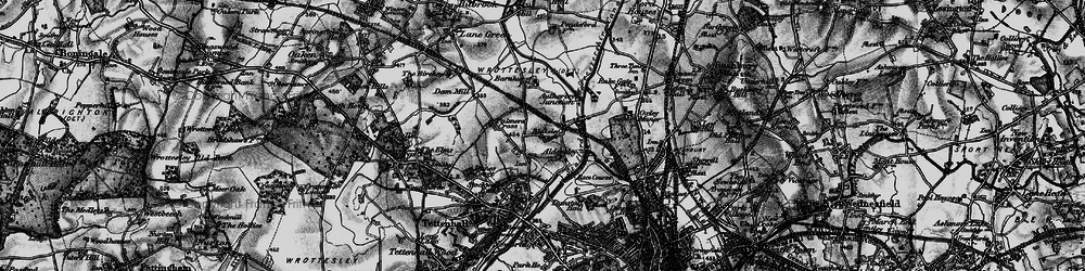 Old map of Claregate in 1899