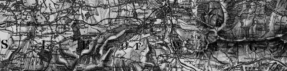 Old map of Clatterford in 1895