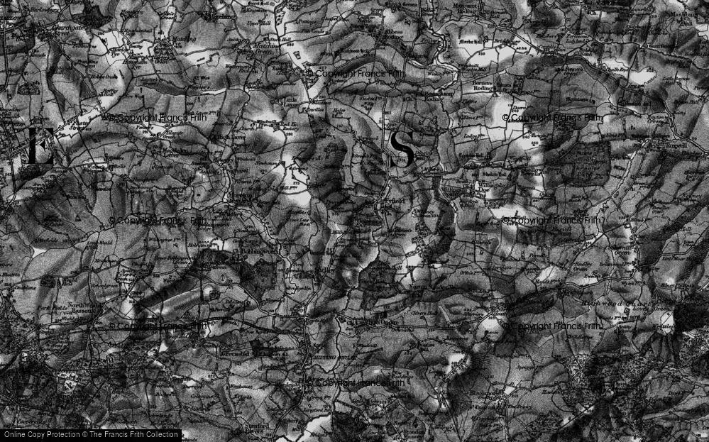 Old Map of Clatterford End, 1896 in 1896