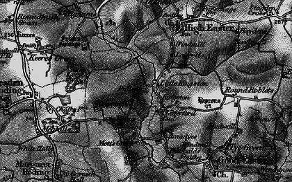 Old map of Clatterford End in 1896
