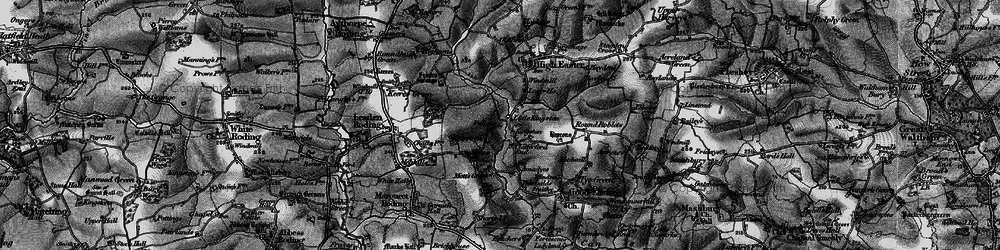 Old map of Clatterford End in 1896