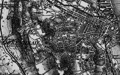 Old map of Birkenhead Park in 1896