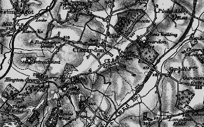 Old map of Claverdon in 1898