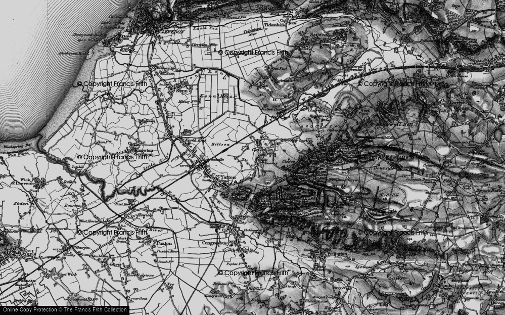 Old Map of Claverham, 1898 in 1898