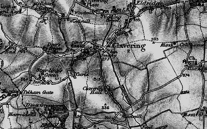 Old map of Clavering in 1896