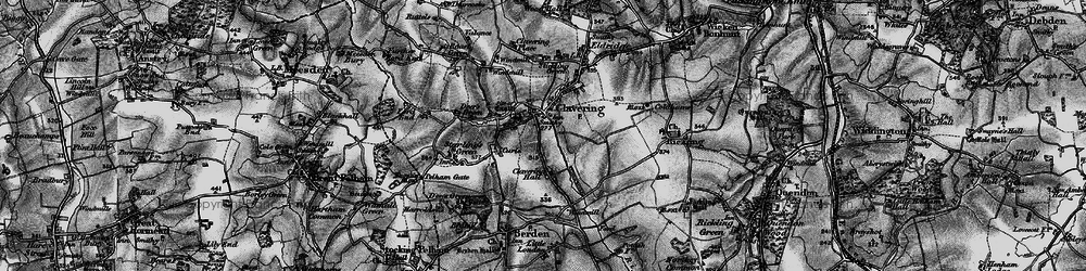 Old map of Clavering in 1896