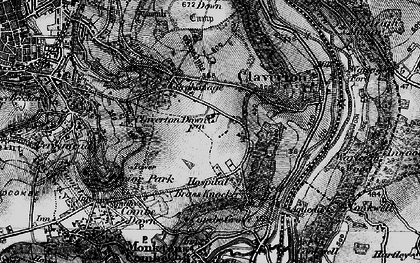 Old map of Claverton Down in 1898