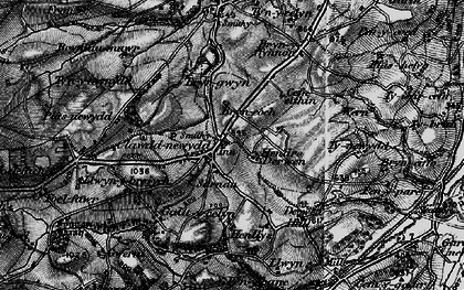 Old map of Clawdd-newydd in 1897