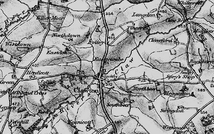 Old map of Clawton in 1895