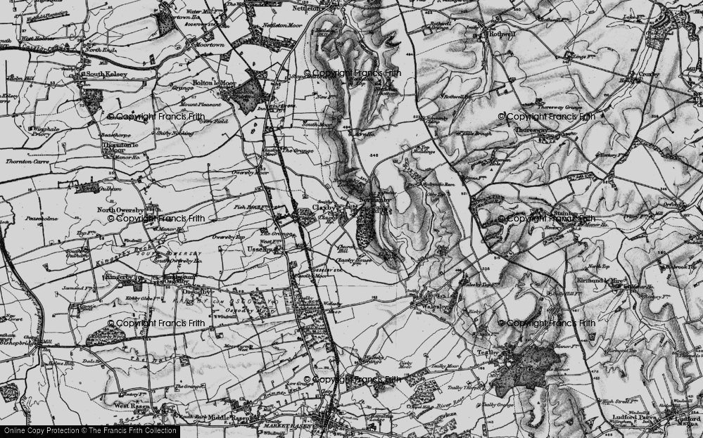 Old Map of Claxby, 1899 in 1899