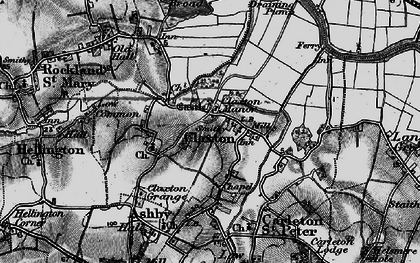 Old map of Claxton in 1898
