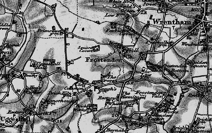 Old map of Clay Common in 1898