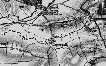 Old map of Clay Coton in 1898