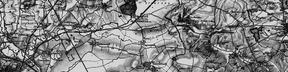 Old map of Clay Coton in 1898