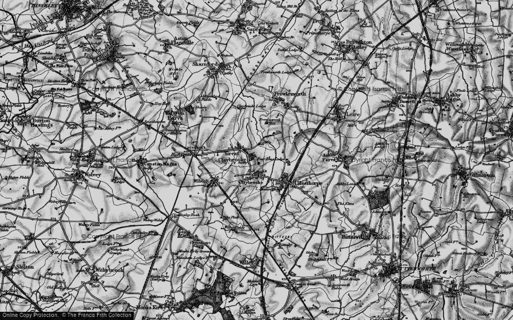 Old Map of Claybrooke Magna, 1898 in 1898