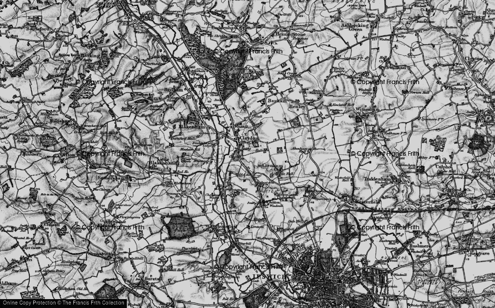 Old Map of Claydon, 1896 in 1896