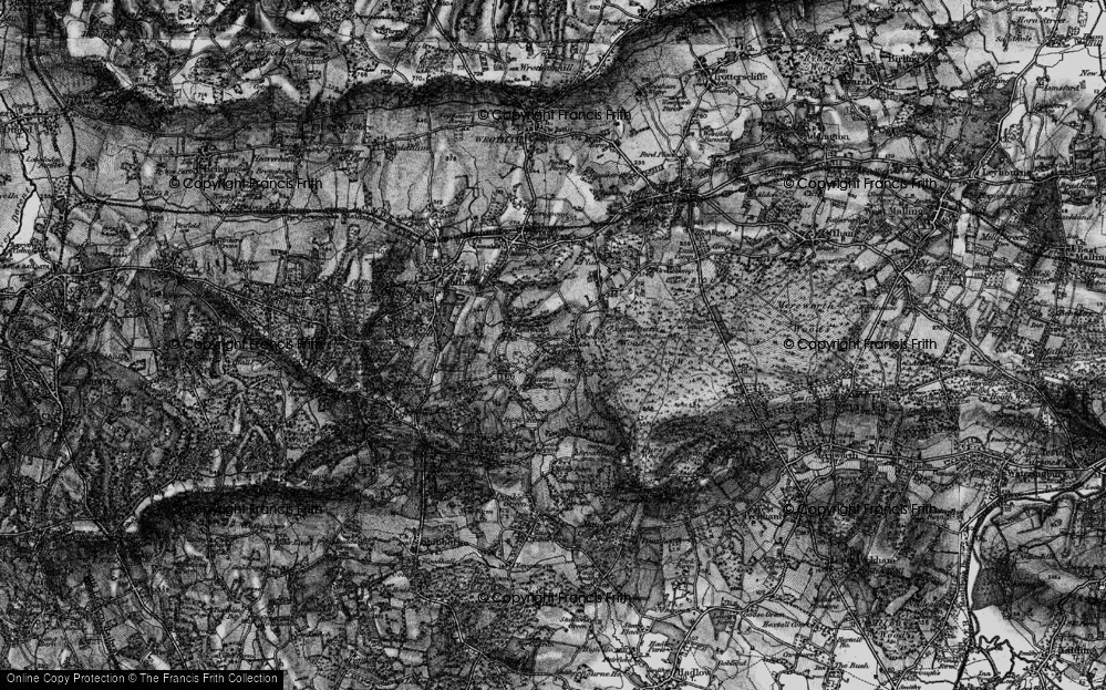 Old Map of Claygate Cross, 1895 in 1895