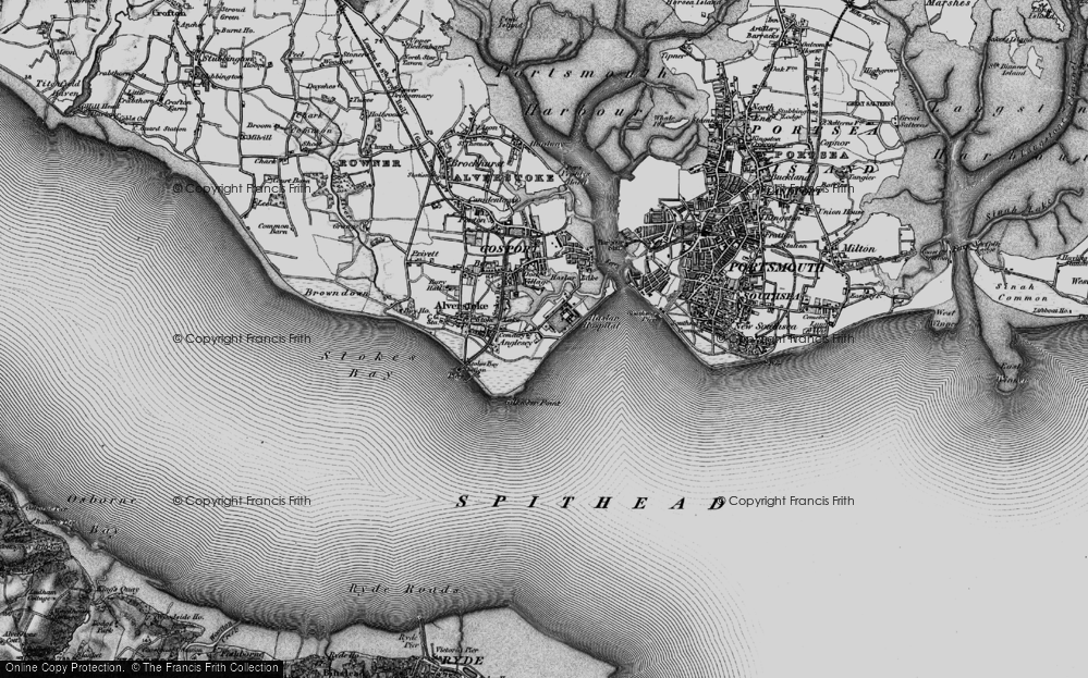 Old Map of Historic Map covering Fort Monckton in 1895