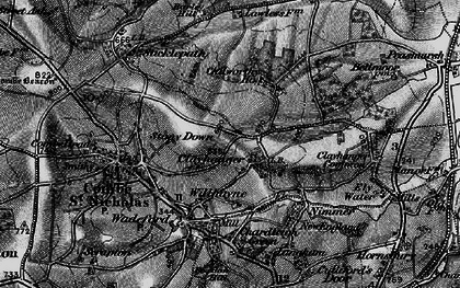 Old map of Clayhanger in 1898