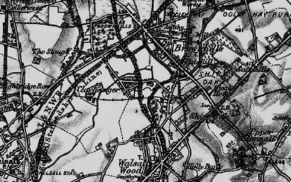 Old map of Clayhanger in 1899