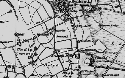 Old map of Claypits in 1898