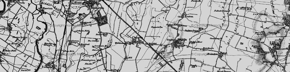 Old map of Claypole in 1899