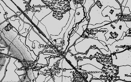 Old map of Aby Grange in 1899