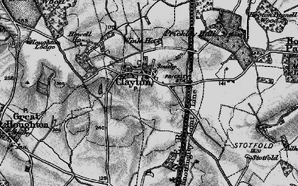 Old map of Clayton in 1896