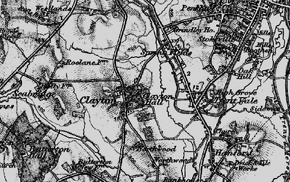 Old map of Clayton in 1897