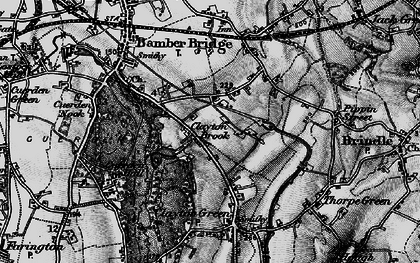 Old map of Clayton Brook in 1896