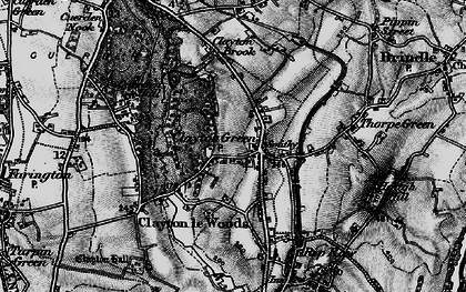 Old map of Clayton Green in 1896