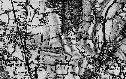 Old map of Clayton-le-Woods in 1896