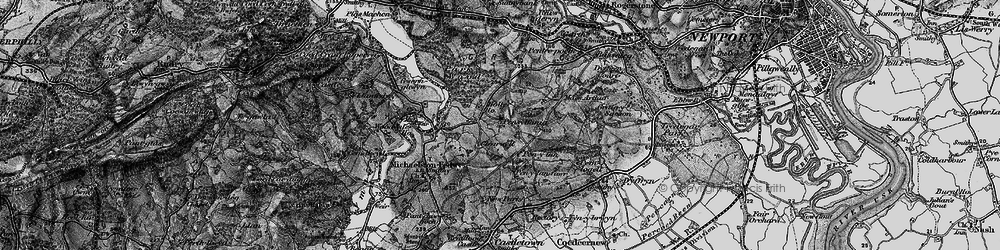 Old map of Clearwell in 1898