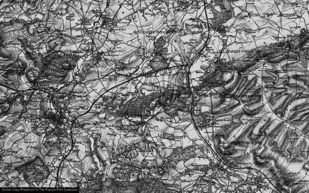 Old Map of Historic Map covering Black Dog Woods in 1898